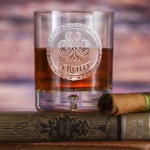 Fivetownsgift Irish Whiskey & Scotch Glass – Classic Engraved Tumbler