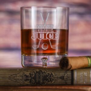 Fivetownsgift Birdie Juice Crystal Rocks Glass – Perfect Gift for Golf Lovers