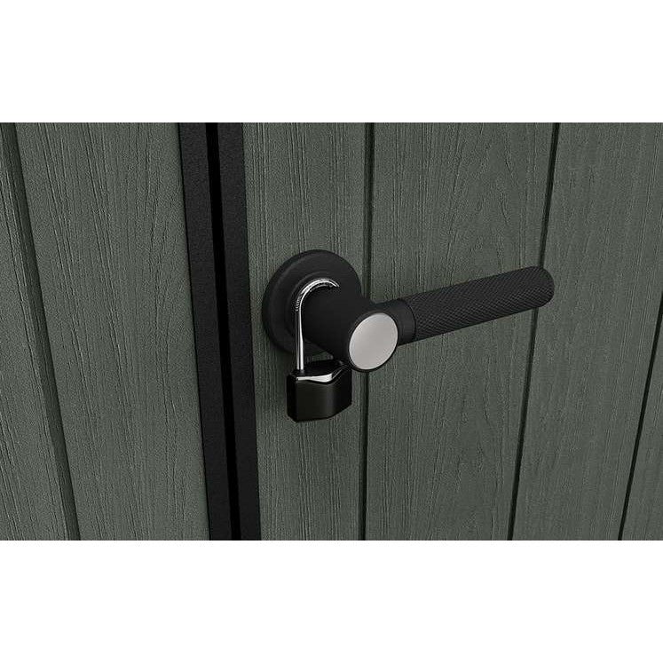 Keter 9’x 7′ Cortina Heavy Duty Plastic Pent Shed – Green - Image 3