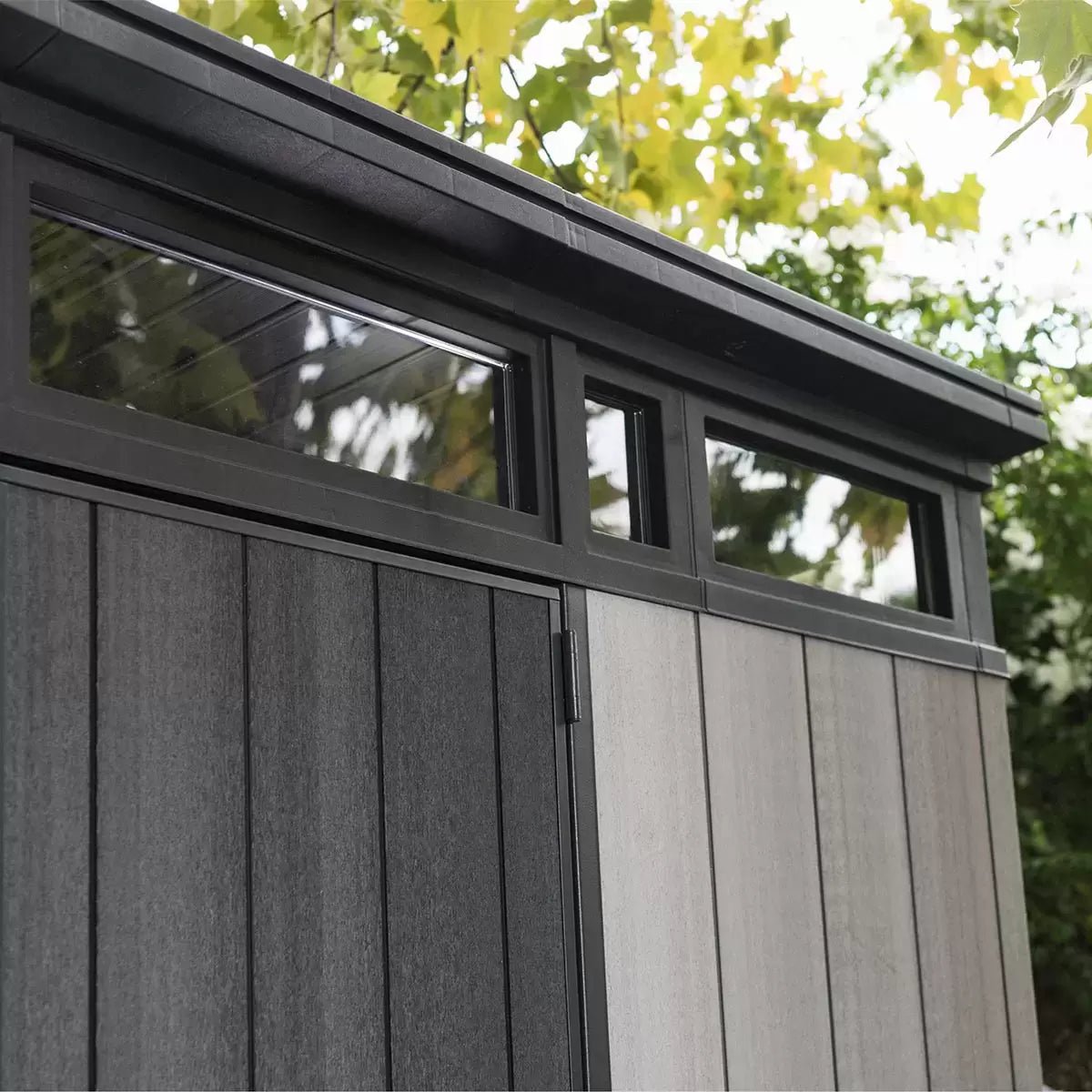 Keter 9’x 7′ Artisan Heavy Duty Plastic Pent Shed – Grey - Image 2