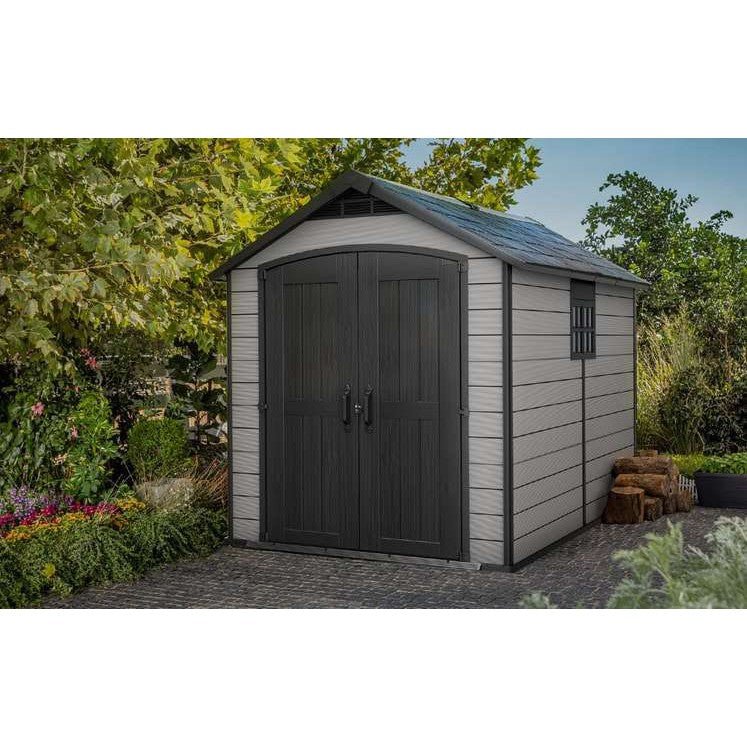 Keter 7.5’x11′ Premier Heavy Duty Plastic Shed – Grey - Image 9