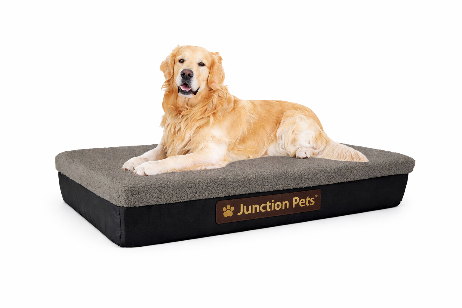 Junction Pets Orthopedic Memory Foam Dog Bed – Washable Cover, Non-Slip Base, Joint Support for Medium & Large Dogs