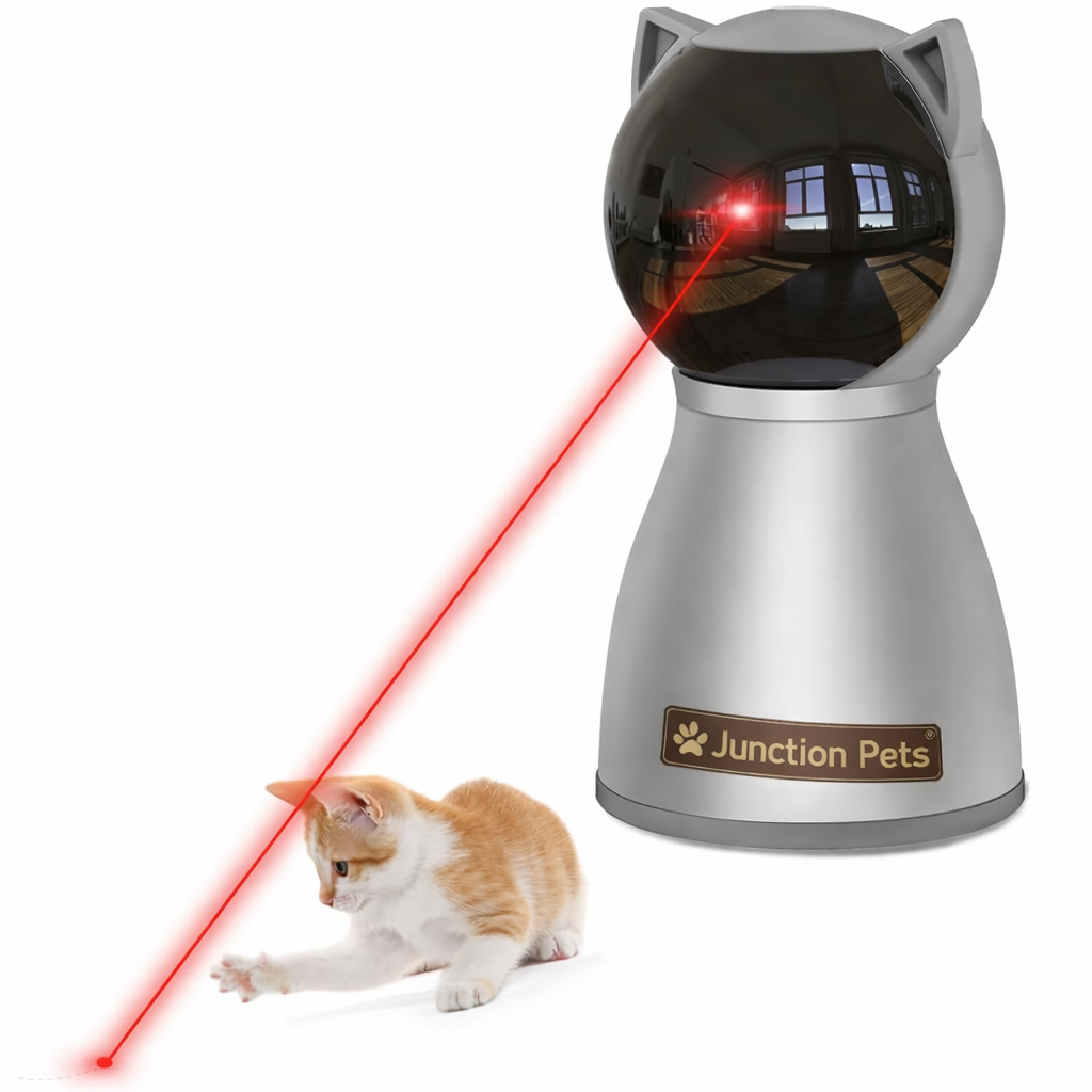 Junction Pets Automatic Interactive Cat Laser Toy – USB Rechargeable Smart Play Toy