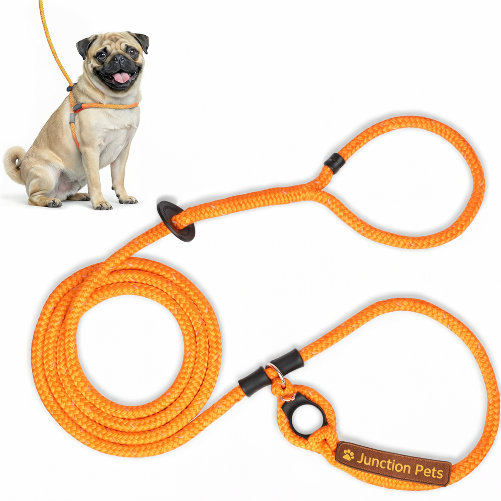 Junction Pets Adjustable No-Pull Dog Harness & Leash Set – Breathable Reflective Harness for Safe Dog Walking