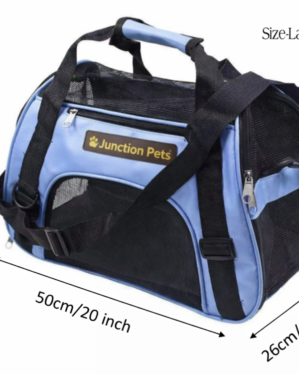 Junction Pets Foldable Pet Travel Carrier – Airline Approved Breathable Carrier for Cats & Small Dogs